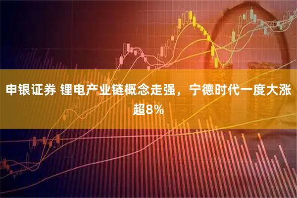 申银证券 锂电产业链概念走强，宁德时代一度大涨超8%