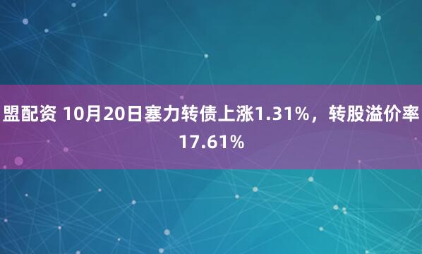 盟配资 10月20日塞力转债上涨1.31%，转股溢价率17.61%